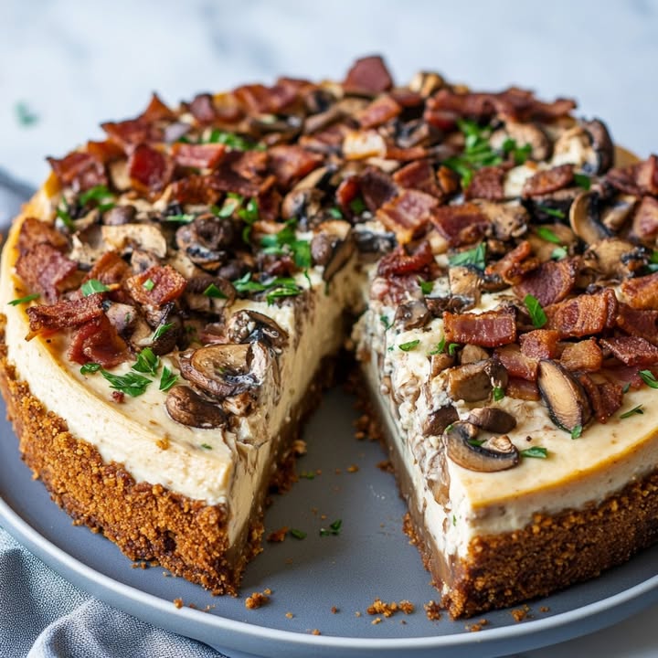 Bacon Pilz Käsekuchen