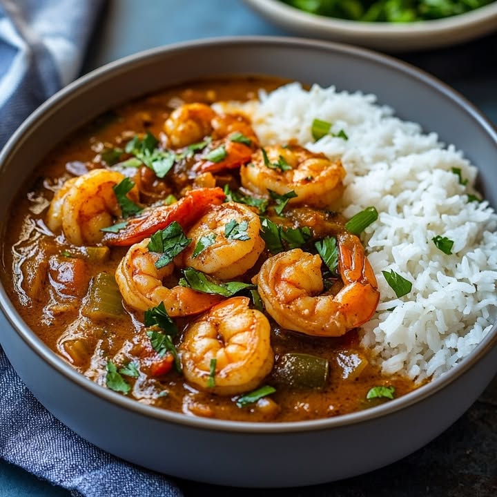 Cajun Garnelen Étouffée