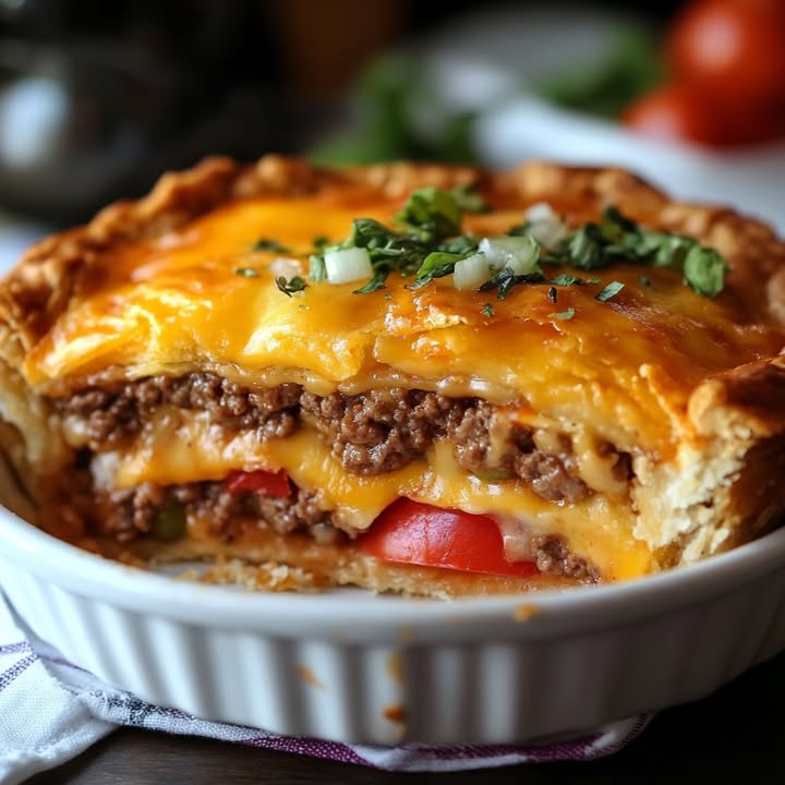 Cheeseburger Pie Rezept