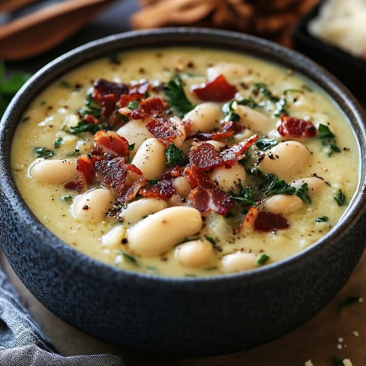 Cremige Bacon-Bohnen-Suppe