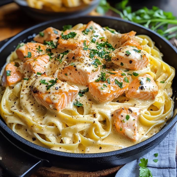 Cremige Lachs-Pasta