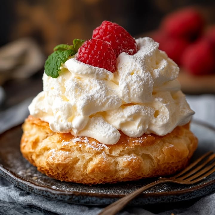 Einfache Creme-Puff-Dessert