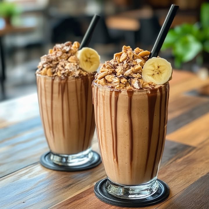Erdnussbutter Bananen Smoothie