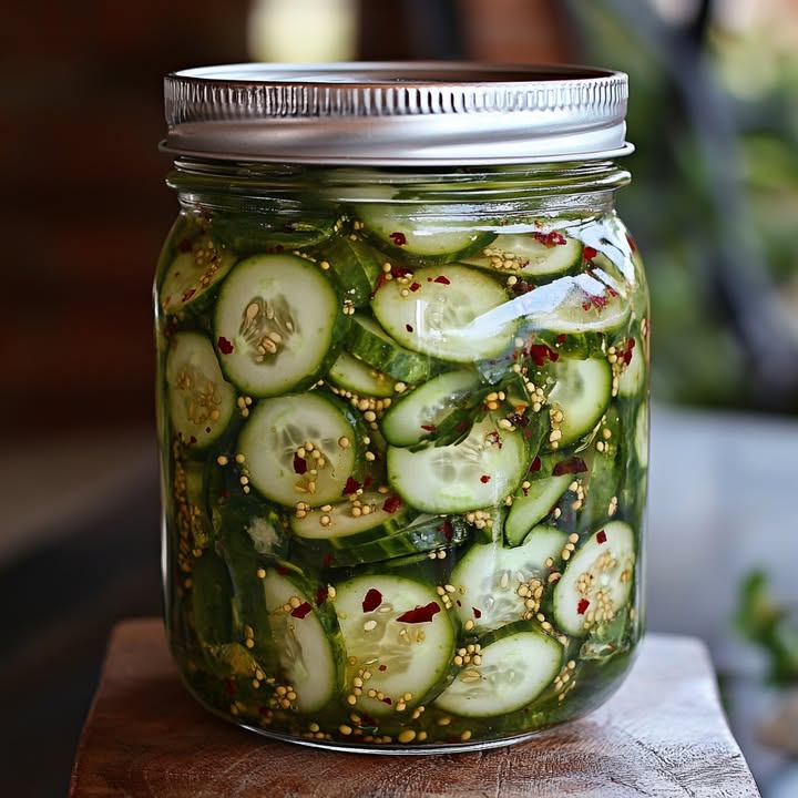 Frisch Eingelegte Gurkenscheiben