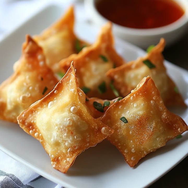 Garnelen-Cream Cheese-Wontons