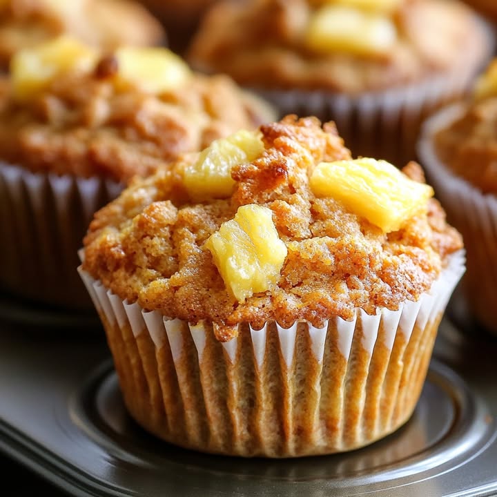 Hawaiianische Ananas-Möhren-Muffins