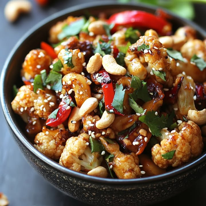 Köstlicher Cashew Blumenkohl