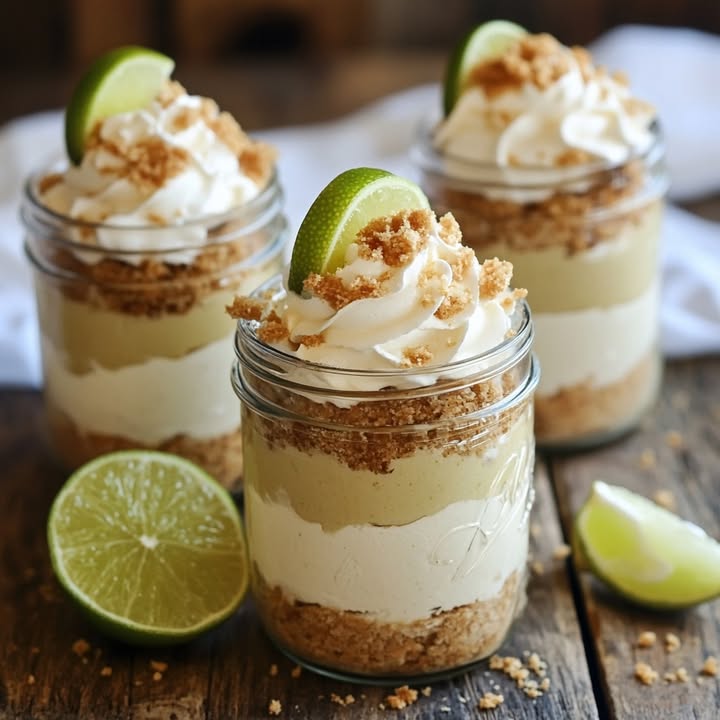 Limettencreme im Glas