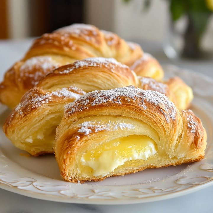 Zitronen-Creme-Käse-Croissants