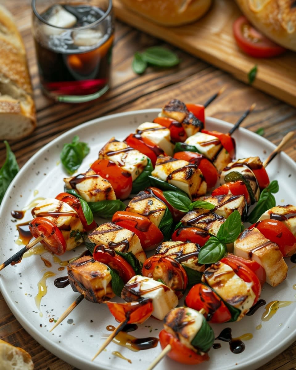 Airfryer Caprese-Spieße