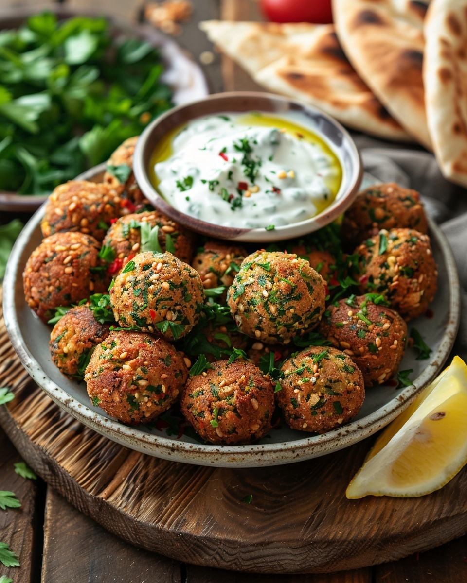 Airfryer Falafel mit Joghurtdip