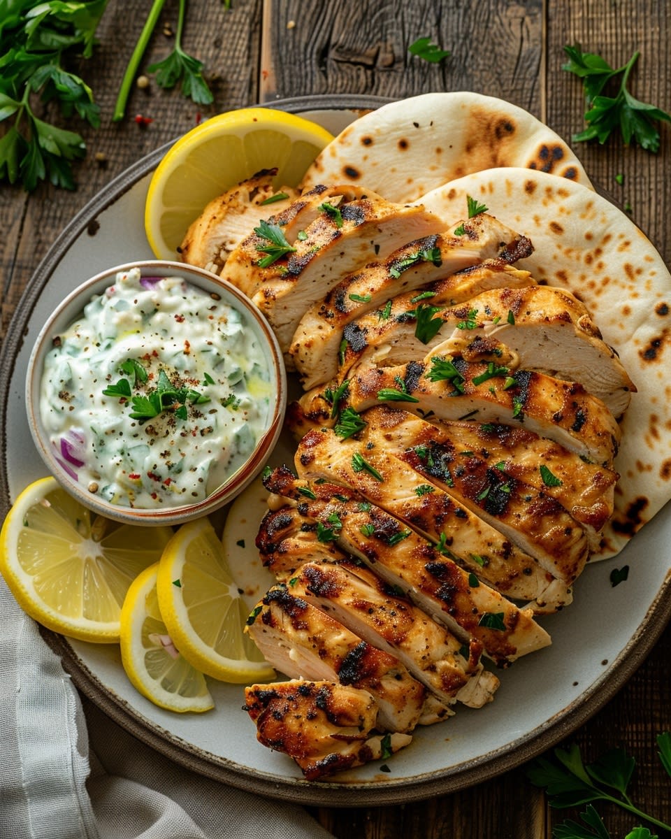 Airfryer Hähnchen-Gyros mit Tzatziki