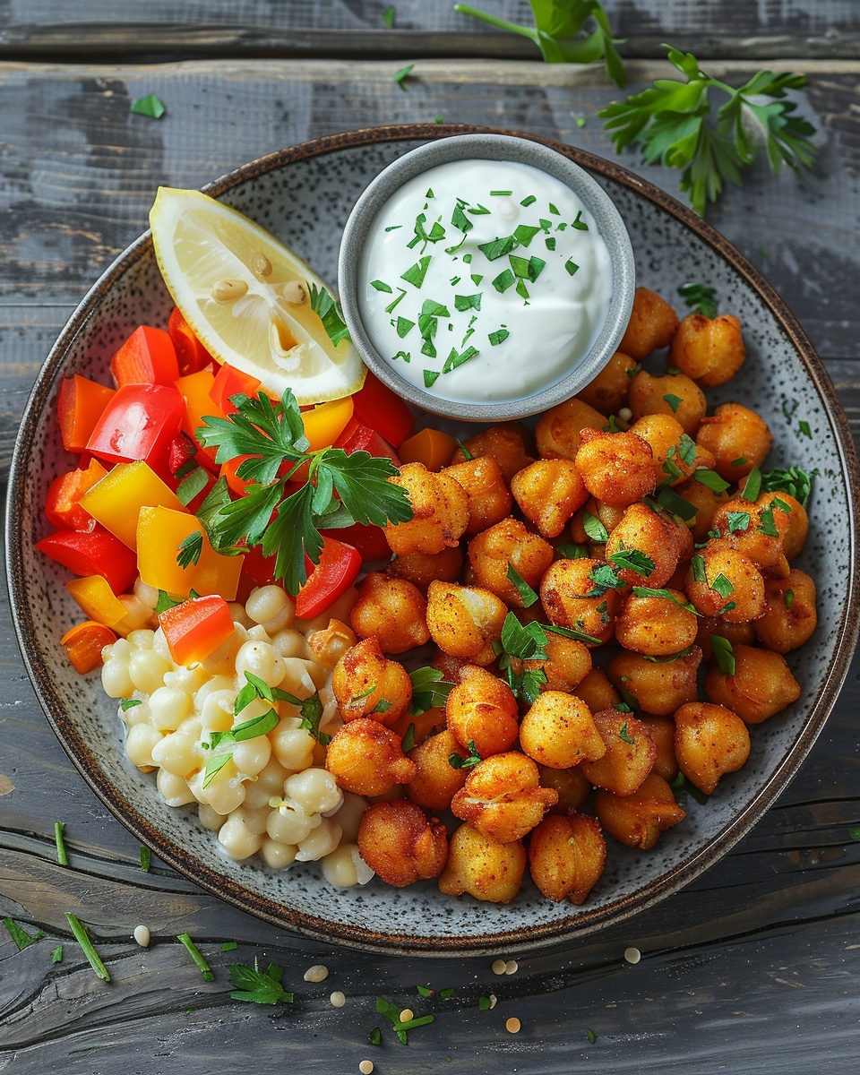 Airfryer Kichererbsen-Snack mit Paprika