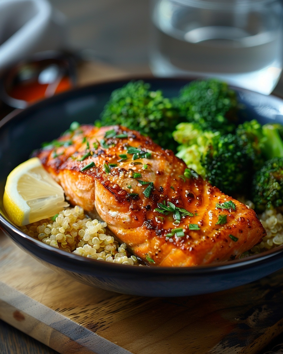 Airfryer Lachs-Bowl mit Quinoa