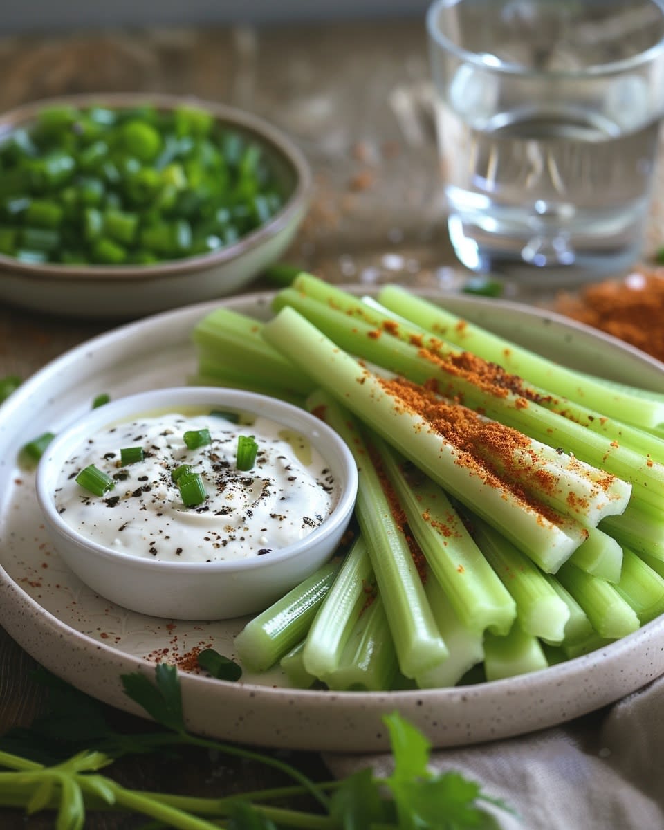 Airfryer Selleriesticks mit Dip
