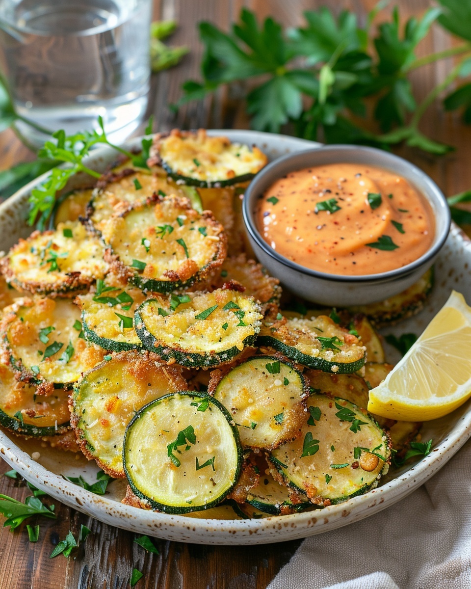 Airfryer Zucchini-Chips mit Parmesan