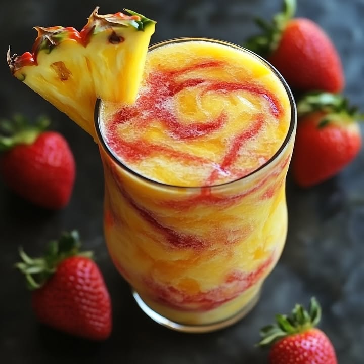 Ananas Erdbeere Slushies