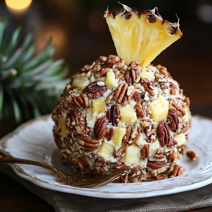 Ananas-Pekannuss-Käsebällchen