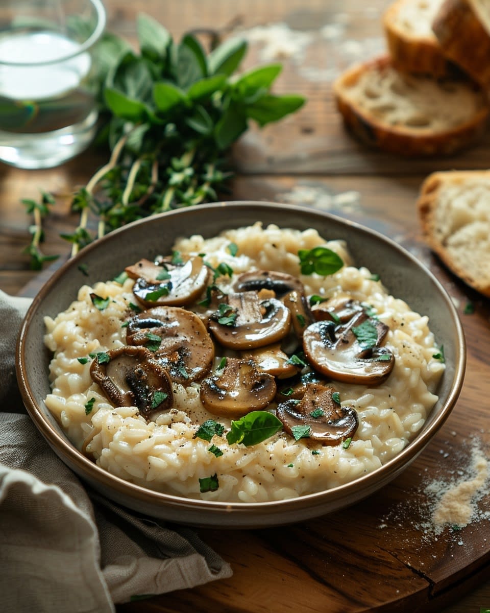 Blitz-Risotto mit Pilzen