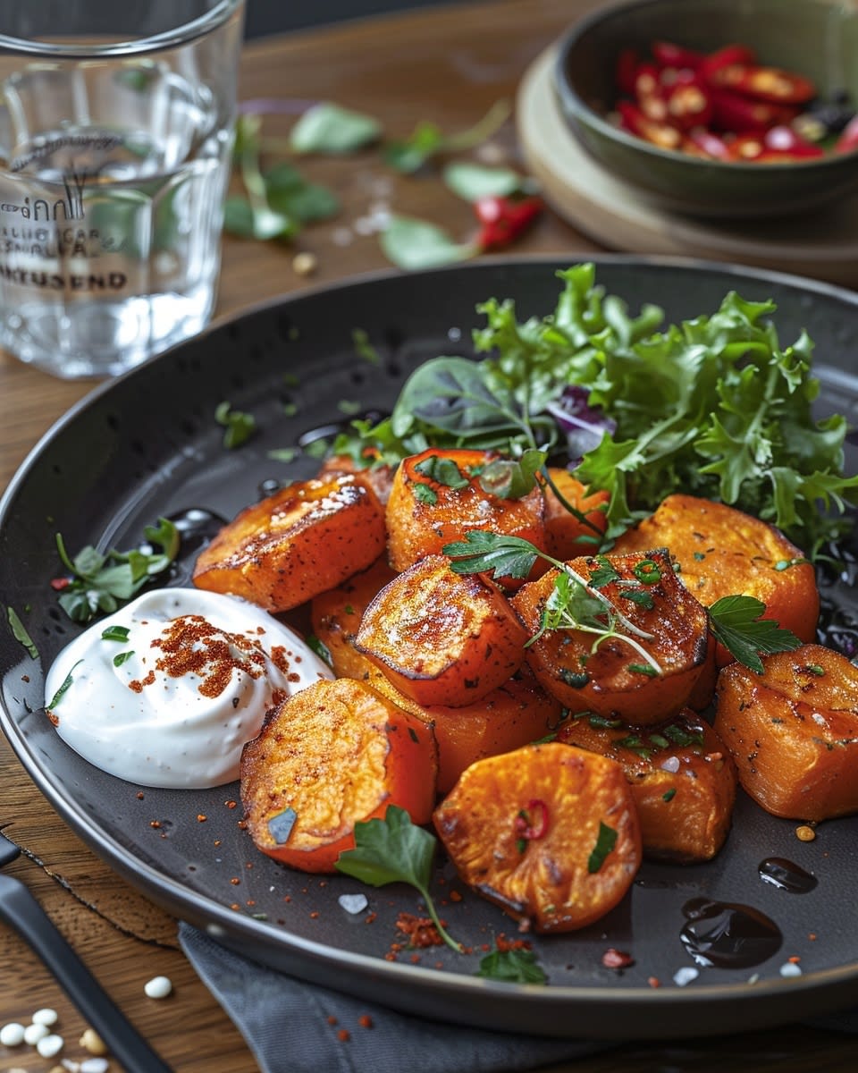 Gebackene Chili-Süßkartoffel