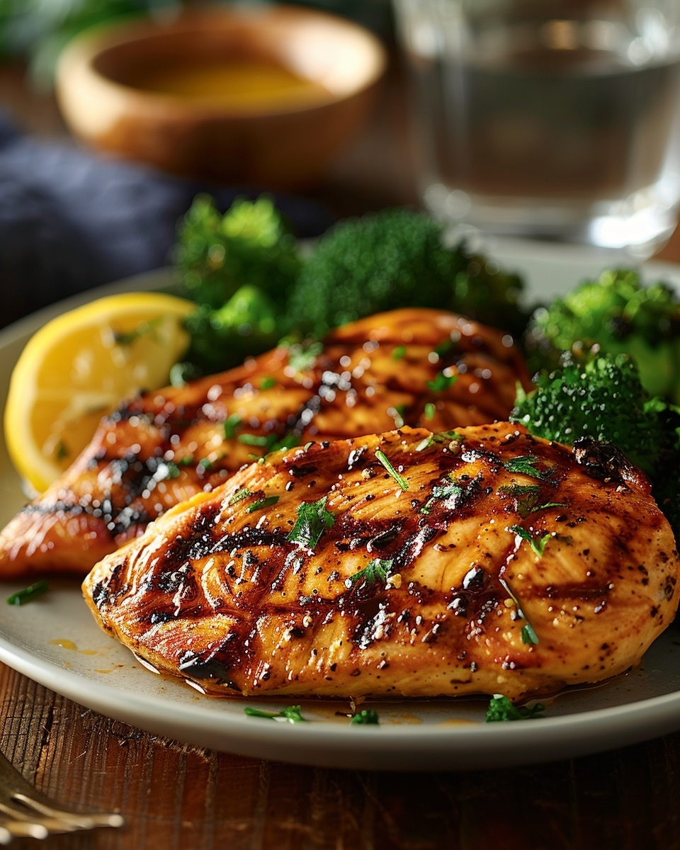 Gegrillte Hähnchenbrust mit Brokkoli