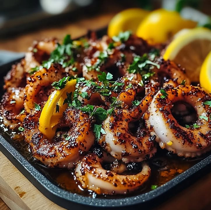 Gegrillter Tintenfisch Genuss