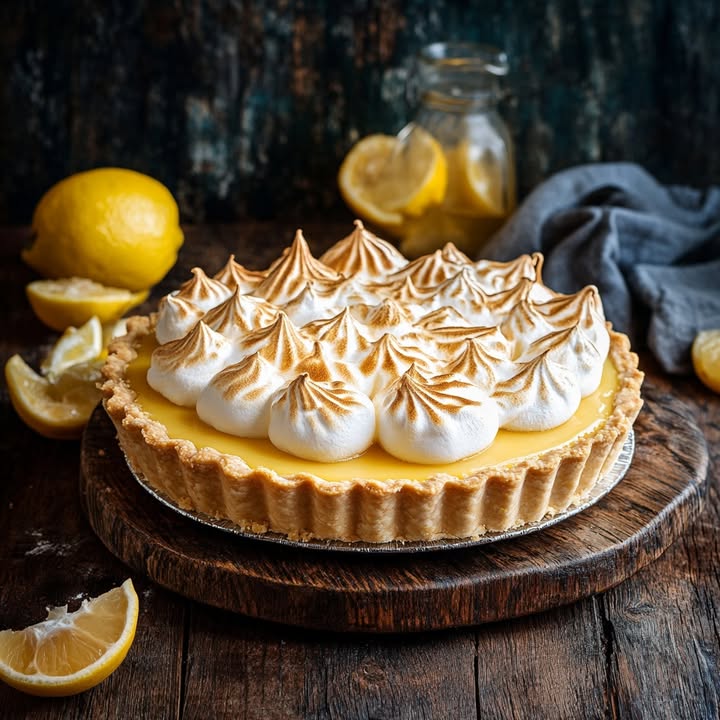 Hausgemachte Zitronen-Baiser-Torte