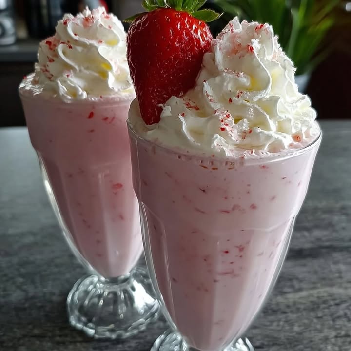 Hausgemachter Erdbeer-Milchshake