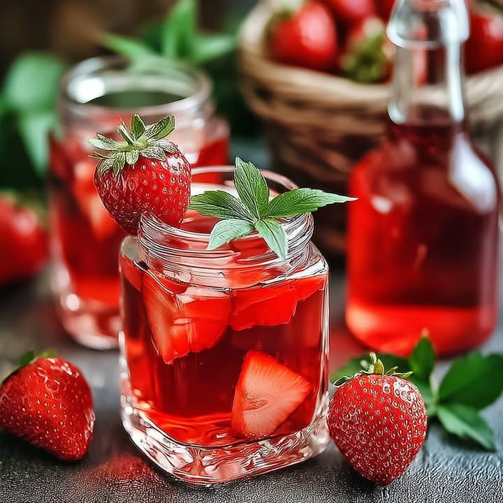 Hausgemachter Erdbeersirup