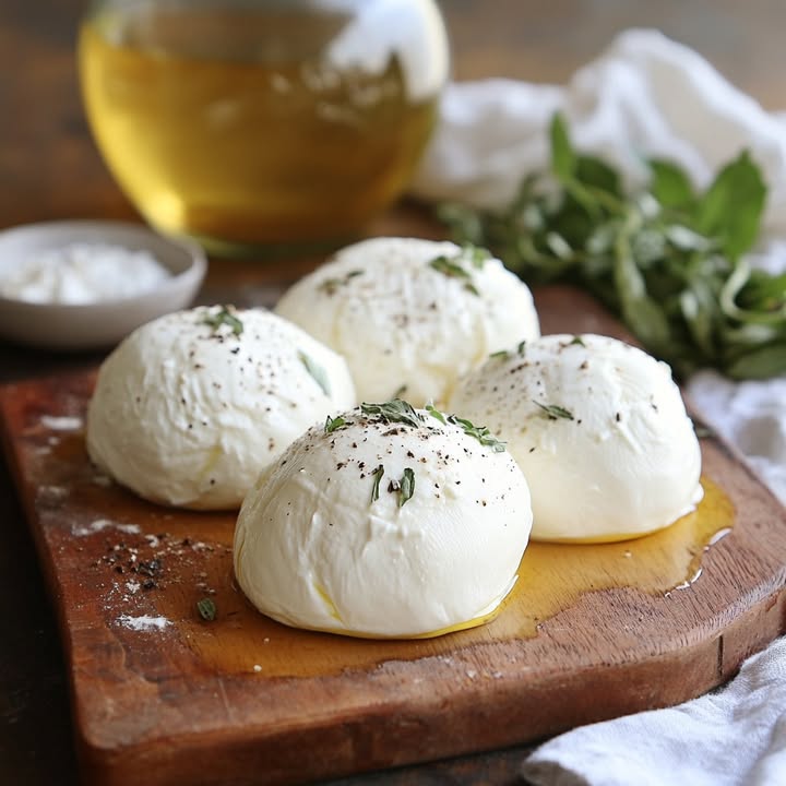 Hausgemachter Mozzarella Käse