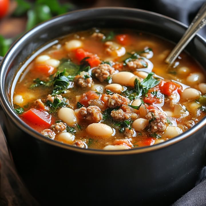 Italienische Wurst-Bohnensuppe