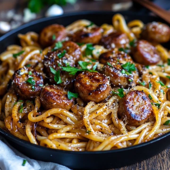 Klebrige Honigknoblauch-Pasta