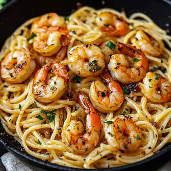 Knoblauch Garnelen Pasta