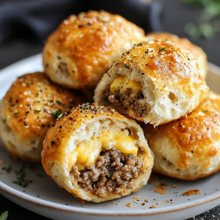 Knoblauch Parmesan Burgerbomben