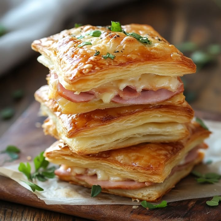 Krosse Schinken Käse-Stapel