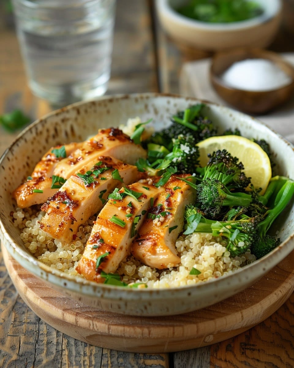 Meal Prep Quinoaschalen mit Hähnchen