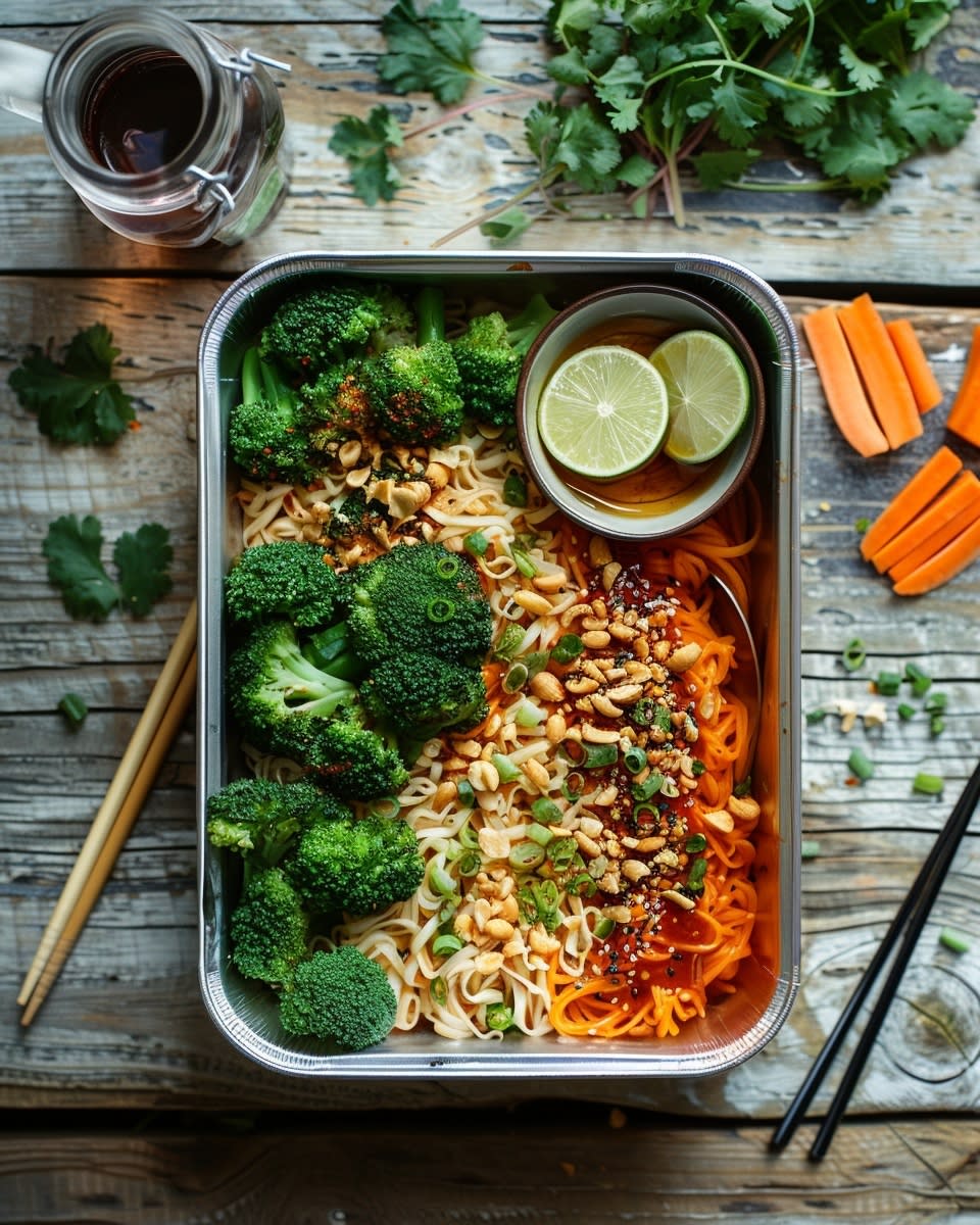 Meal Prep Thai-Nudeln