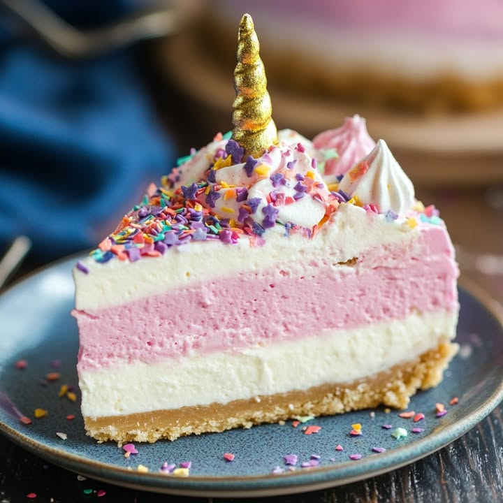 No-Bake Einhorn-Käsekuchen