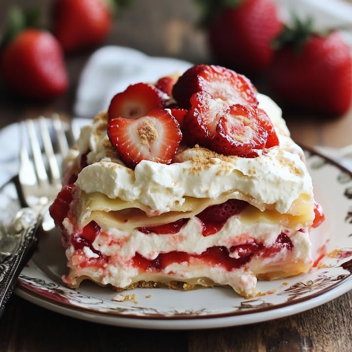 No-Bake Erdbeer-Lasagne
