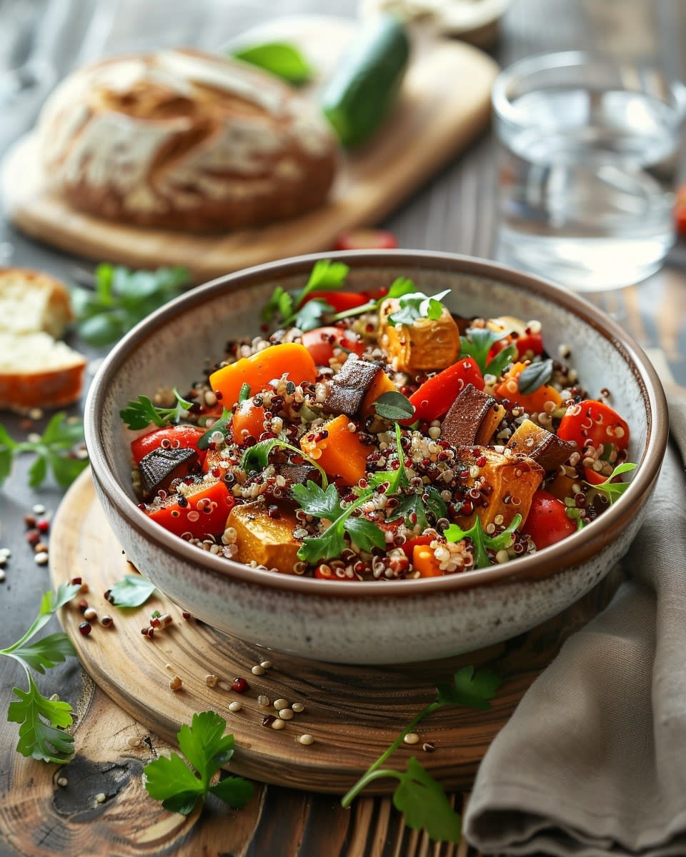 Quinoasalat mit Ofengemüse