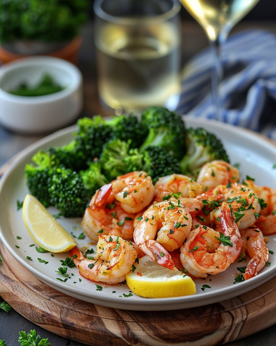 Schnell gebratene Garnelen mit Knoblauch