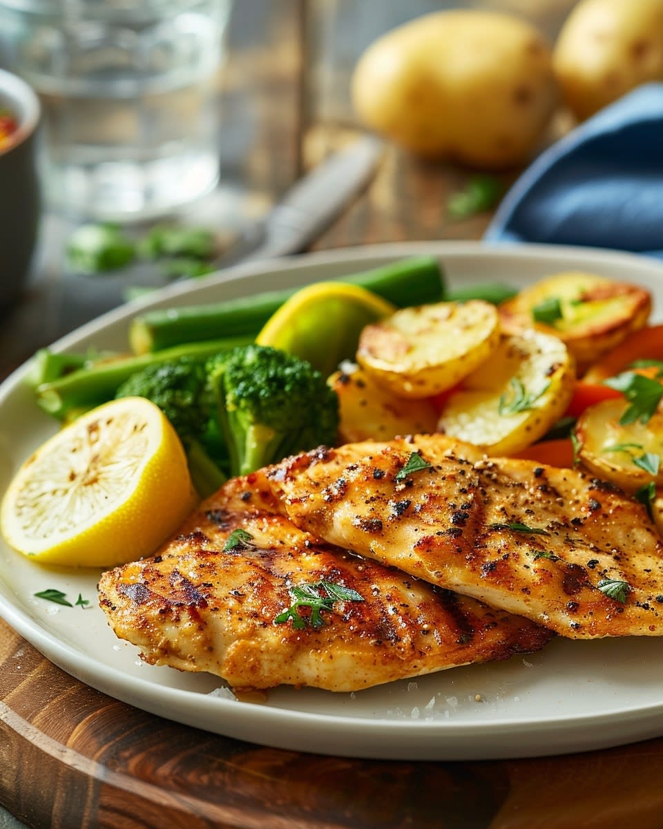 Schnell gebratene Hähnchenbrust mit Zitrone