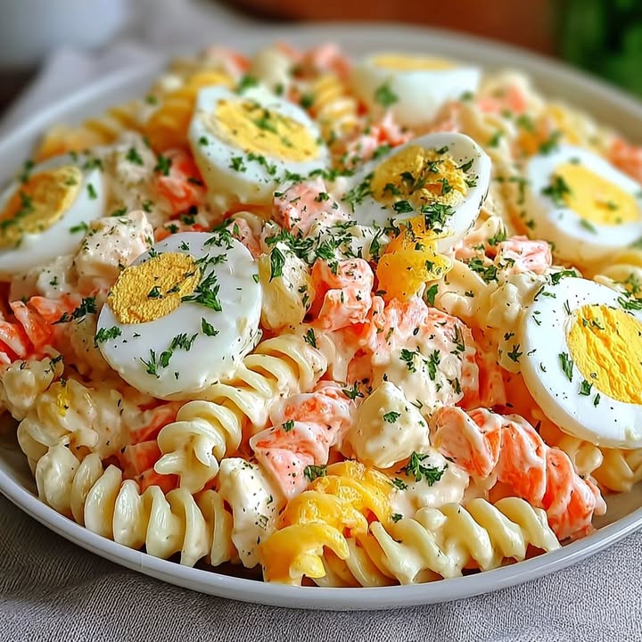 Surimi-Pasta-Salat