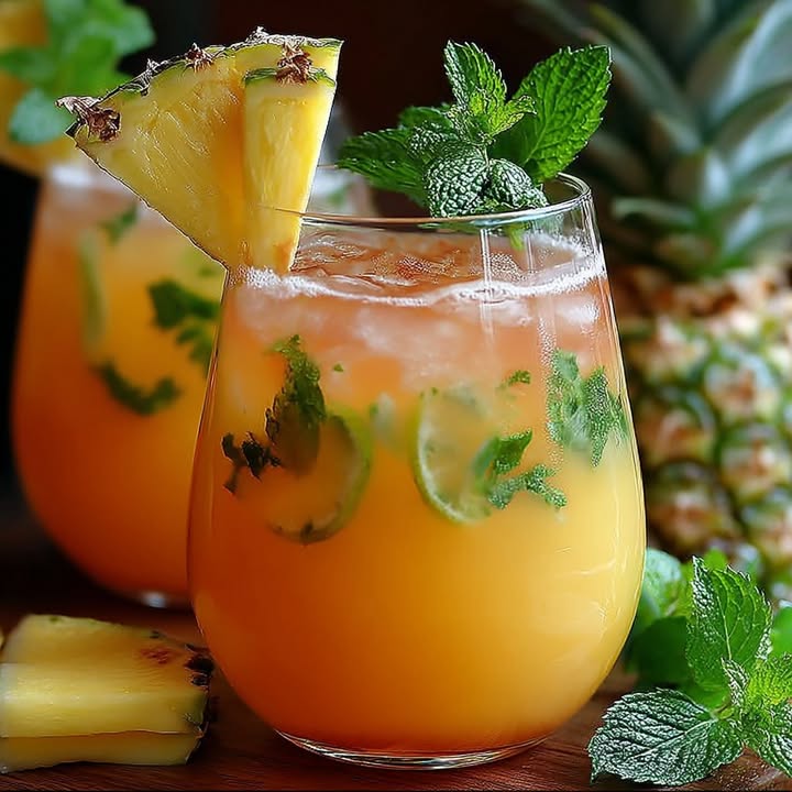 Tropischer Ananas-Punsch