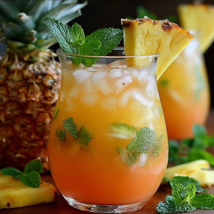 Tropischer Ananas-Punsch