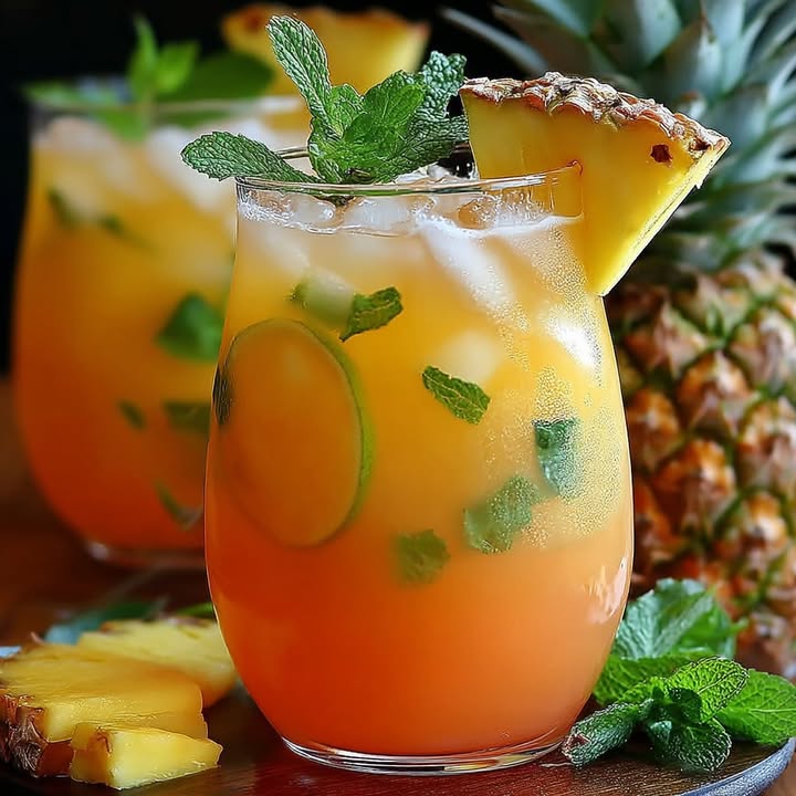 Tropischer Ananas-Punsch