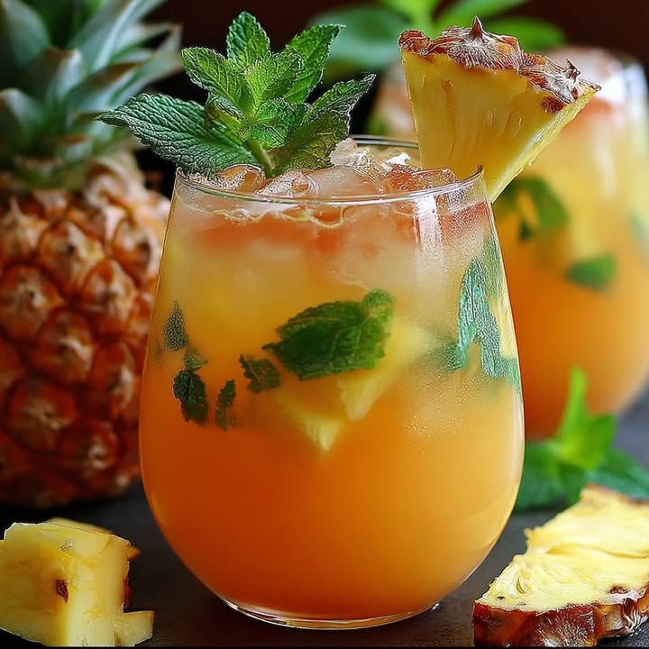 Tropischer Ananas-Punsch