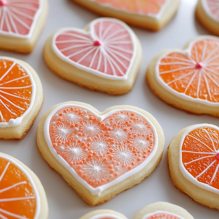 Zitronen-Herzplätzchen Liebe