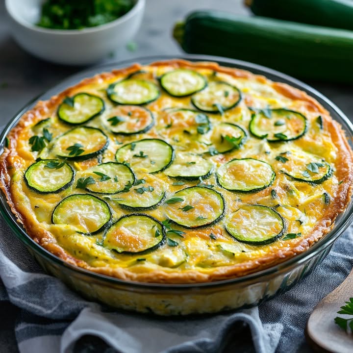 Zucchini Quiche ohne Kruste