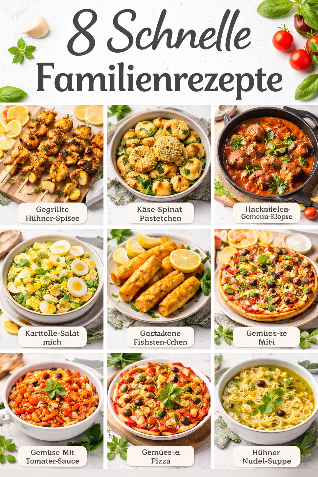 8 Schnelle Familienrezepte